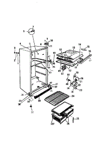 03 - Cabinet, Shelves, Divider parts for Frigidaire Refrigerator RT175CGD2 from AppliancePartsPros.com