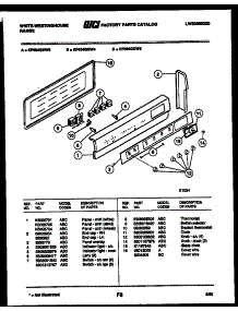 03 - Control Panel parts for Frigidaire Range KF404GDW4 from AppliancePartsPros.com