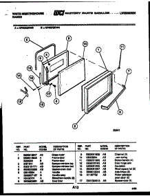 04 - Door Parts parts for Frigidaire Range KF400GDD4 from AppliancePartsPros.com