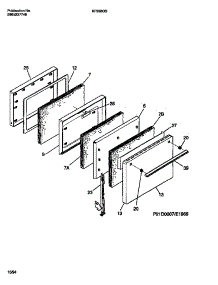 05 - Door parts for Frigidaire Range KF350GDH8 from AppliancePartsPros.com