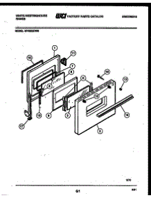 06 - Door Parts parts for Frigidaire Range KF420GDW6 from AppliancePartsPros.com