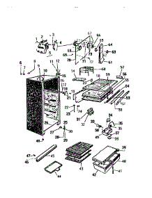 03 - Cabinet, Shelves, Divider, Fan Asse parts for Frigidaire Refrigerator RT173GCW4 from AppliancePartsPros.com