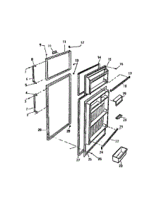 White-Westinghouse Top Mount Refrigerator - L284940 Doors parts for Frigidaire Refrigerator RT175GCW2 from AppliancePartsPros.com