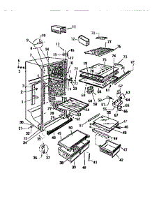 03 - Cabinet, Shelves, Divider, Fan Asse parts for Frigidaire Refrigerator RT178GCH2 from AppliancePartsPros.com