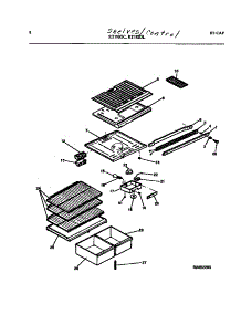 05 - Shelves / Controls parts for Frigidaire Refrigerator RT192GCDD from AppliancePartsPros.com