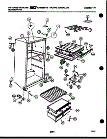 03 - Cabinet Parts parts for Frigidaire Refrigerator RT194ZCH1 from AppliancePartsPros.com