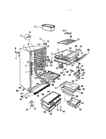03 - Cabinet, Shelves, Divider, Fan Asse parts for Frigidaire Refrigerator RT190GCH4 from AppliancePartsPros.com