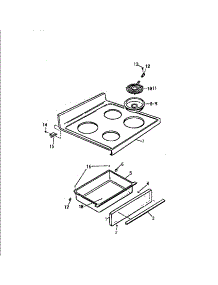 03 - Top, Drawer parts for Frigidaire Range KF560GDH2 from AppliancePartsPros.com
