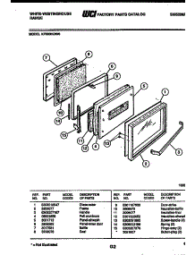 04 - Door Parts parts for Frigidaire Range KF590HDW6 from AppliancePartsPros.com