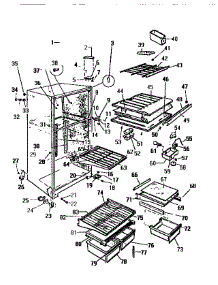 03 - Cabinet, Shelves, Divider, Fan Asse parts for Frigidaire Refrigerator RT217JCH0 from AppliancePartsPros.com