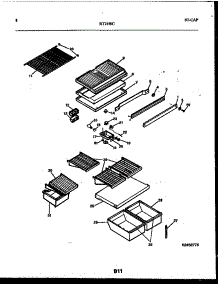 05 - Shelves And Supports parts for Frigidaire Refrigerator RT215SLD0 from AppliancePartsPros.com