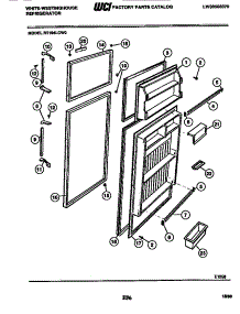 02 - Door parts for Frigidaire Refrigerator RT194LCHO from AppliancePartsPros.com