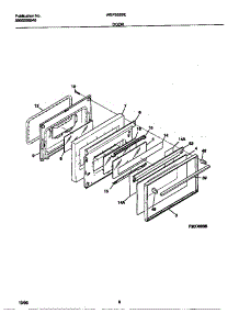 05 - Door parts for Frigidaire Range WEF352BEDB from AppliancePartsPros.com