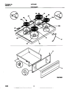 04 - Top / Drawer parts for Frigidaire Range WEF352BEDA from AppliancePartsPros.com