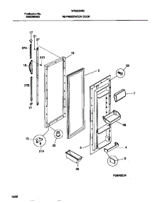 03 - Refrigerator Door parts for Frigidaire Refrigerator WRS22WICW0 from AppliancePartsPros.com