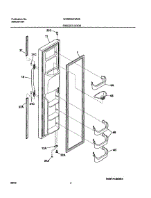 03 - Freezer Door parts for White Westinghouse Refrigerator WRS23MF5AS5 from AppliancePartsPros.com