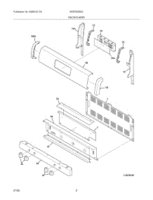 03 - Backguard parts for White Westinghouse Range WGF350ESA from AppliancePartsPros.com