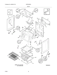 07 - Body parts for White Westinghouse Range WGF350ESA from AppliancePartsPros.com