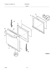 11 - Door parts for White Westinghouse Range WGF350ESA from AppliancePartsPros.com