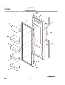 05 - Refrigerator Door parts for White Westinghouse Refrigerator WRS23MF5AS5 from AppliancePartsPros.com