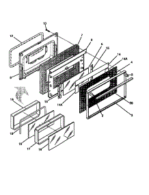 06 - Door parts for Frigidaire Range WEF357BAWA from AppliancePartsPros.com