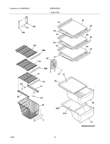 09 - Shelves parts for White Westinghouse Refrigerator WRS23MW3AWS from AppliancePartsPros.com
