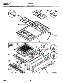 05 - Top / Drawer parts for Frigidaire Range WGF321WADB from AppliancePartsPros.com