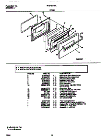 06 - Door parts for Frigidaire Range WGF321WADB from AppliancePartsPros.com