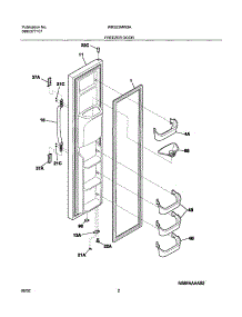 03 - Freezer Door parts for White Westinghouse Refrigerator WRS23MW3AW4 from AppliancePartsPros.com