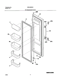 05 - Refrigerator Door parts for White Westinghouse Refrigerator WRS23MW3AW4 from AppliancePartsPros.com