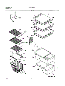09 - Shelves parts for White Westinghouse Refrigerator WRS23MW3AW4 from AppliancePartsPros.com