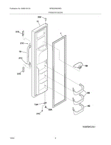 03 - Freezer Door parts for White Westinghouse Refrigerator WRS23W0AWD from AppliancePartsPros.com