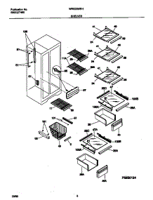 05 - Shelves parts for Frigidaire Refrigerator WRS20WRHD3 from AppliancePartsPros.com
