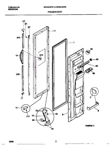02 - Freezer Door parts for Frigidaire Refrigerator WRS24WRCW2 from AppliancePartsPros.com
