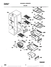 05 - Shelves parts for Frigidaire Refrigerator WRS24WRCW2 from AppliancePartsPros.com