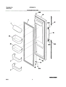05 - Refrigerator Door parts for White Westinghouse Refrigerator WRS26MF5AW3 from AppliancePartsPros.com