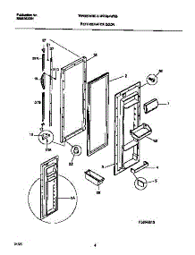 03 - Refrigerator Door parts for Frigidaire Refrigerator WRS22WRBD1 from AppliancePartsPros.com
