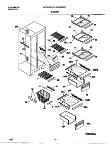 05 - Shelves parts for Frigidaire Refrigerator WRS22WRCW1 from AppliancePartsPros.com