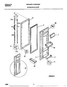 03 - Refrigerator Door parts for Frigidaire Refrigerator WRS22WRCD2 from AppliancePartsPros.com