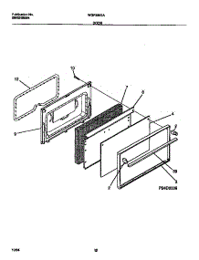 06 - Door parts for Frigidaire Range WGF350SAWB from AppliancePartsPros.com