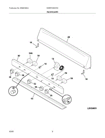 03 - Backguard parts for White Westinghouse Range WWEF3000KWC from AppliancePartsPros.com