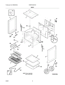 05 - Body parts for White Westinghouse Range WWEF3000KWC from AppliancePartsPros.com