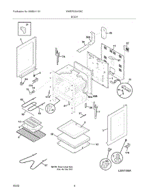 05 - Body parts for White Westinghouse Range WWEF3004KWC from AppliancePartsPros.com