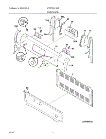 03 - Backguard parts for White Westinghouse Range WWEF3004KWD from AppliancePartsPros.com