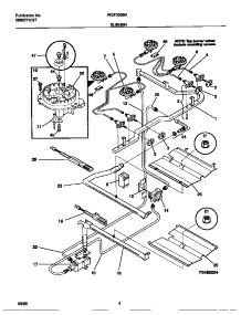 03 - Burner parts for Frigidaire Range WGF355BAWC from AppliancePartsPros.com