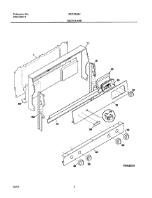 03 - Backguard parts for White Westinghouse Range WGF354BJWA from AppliancePartsPros.com