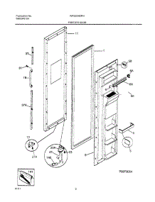 03 - Freezer Door parts for White Westinghouse Refrigerator WRS26MZRHD0 from AppliancePartsPros.com