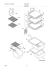 09 - Shelves parts for White Westinghouse Refrigerator WRS3R3EW0 from AppliancePartsPros.com