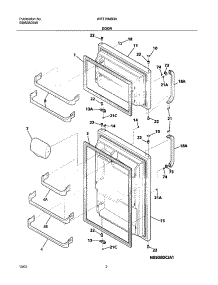 03 - Doors parts for White Westinghouse Refrigerator WRT15MB3AW2 from AppliancePartsPros.com