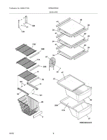 09 - Shelves parts for White Westinghouse Refrigerator WRS23MW3AWN from AppliancePartsPros.com